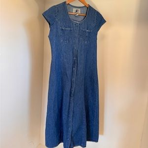 Vintage Denim Midi Dress